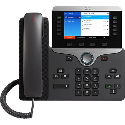 Cisco 8841 IP Phone - Corded - Corded - Wall Mountable - Charcoal