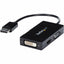 StarTech.com Travel A/V adapter: 3-in-1 DisplayPort to VGA DVI or HDMI converter