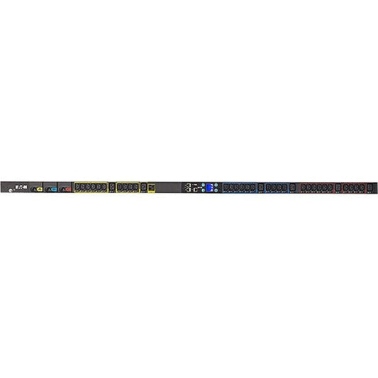 Eaton Metered Input rack PDU 0U 309-532P6W input 17.3 kW max 240/415V 24A 10 ft cord Three-phase Outlets: (24) C13 (6) C19