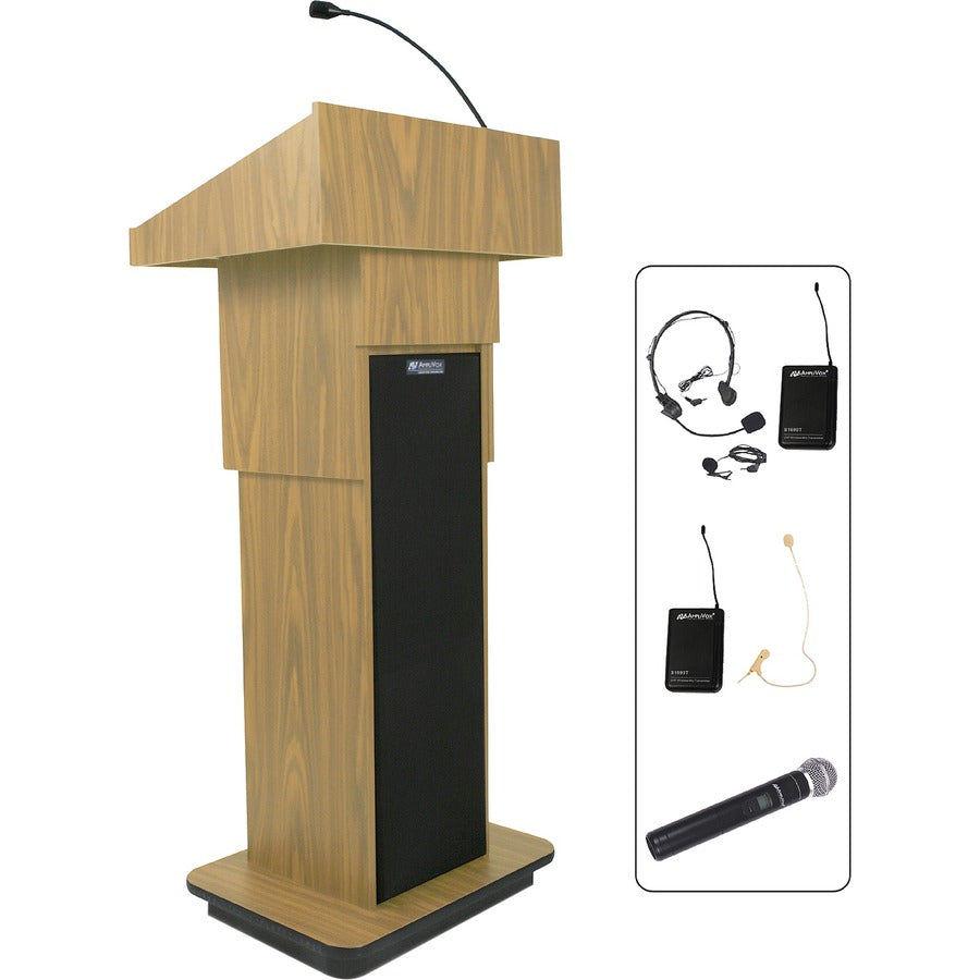 AmpliVox SW505A - Wireless Executive Adjustable Column Lectern