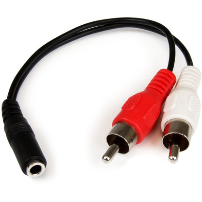 StarTech.com 6in Stereo Audio Cable - 3.5mm Female to 2x RCA Male