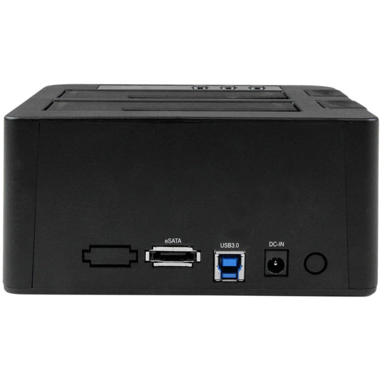 StarTech.com Dual Bay Hard Drive Duplicator Dock Standalone HDD/SSD Cloner/Copier USB 3.0 / eSATA to SATA III Hard Drive Cloner