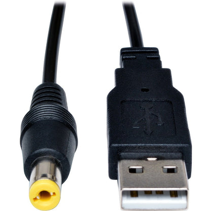 Tripp Lite USB to 5V DC Type-M Barrel Plug Power Cord M/M 28 AWG Black 3 ft. (0.91 m)