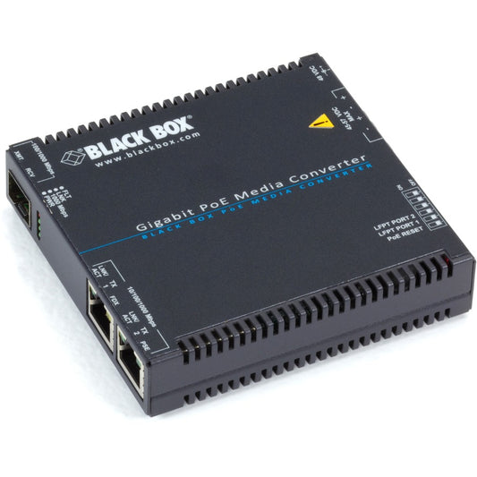 Black Box Gigabit PoE Media Converter 10/100/1000BASE-T to SFP