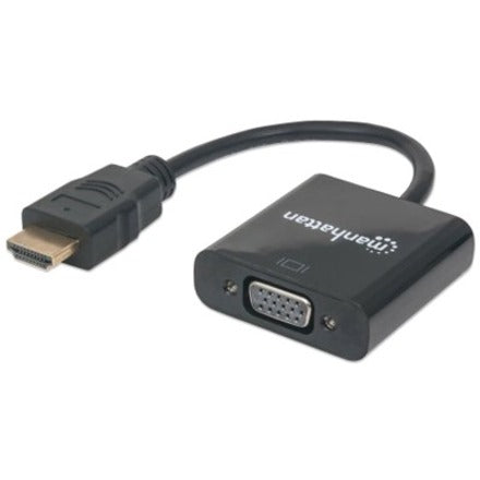 Manhattan HDMI Male to VGA Female Converter with Optional USB Micro-B Power Port - Retail Bag