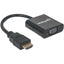 Manhattan HDMI Male to VGA Female Converter with Optional USB Micro-B Power Port - Retail Bag