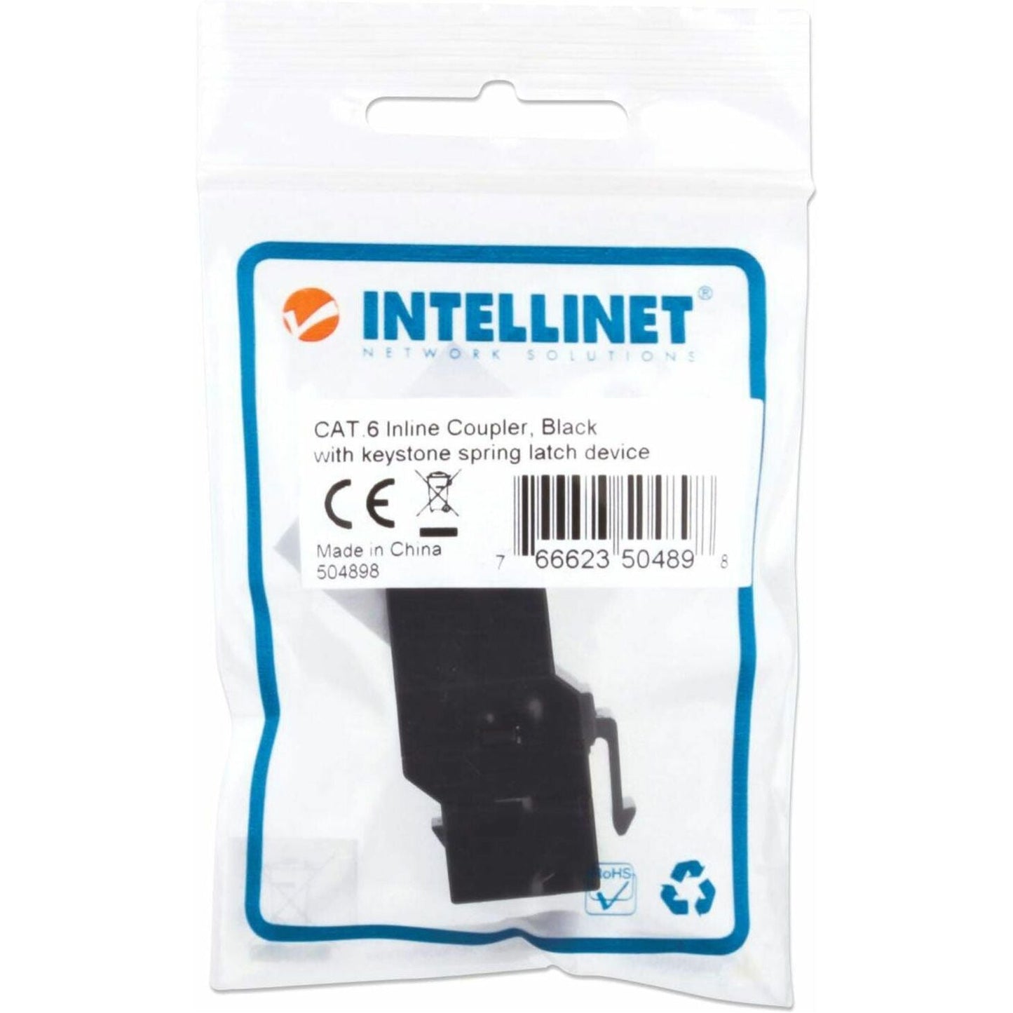 Intellinet Network Solutions Cat6 RJ45 Inline Coupler Keystone Type UTP Black