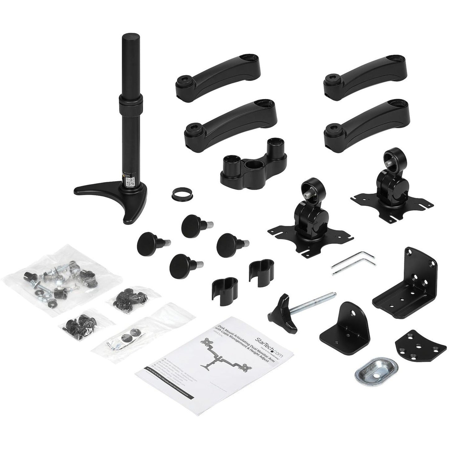 StarTech.com Desk Mount Dual Monitor Arm Dual Articulating Monitor Arm Height Adjustable For VESA Monitors up to 24" (29.9lb/13.6kg)