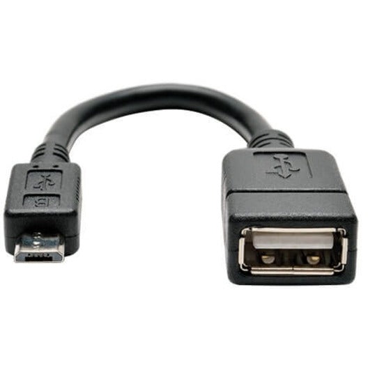 Tripp Lite Micro USB to USB OTG Host Adapter Cable 5-Pin Micro USB B to USB A M/F 6-in. (15.24 cm)