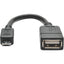 Tripp Lite Micro USB to USB OTG Host Adapter Cable 5-Pin Micro USB B to USB A M/F 6-in. (15.24 cm)