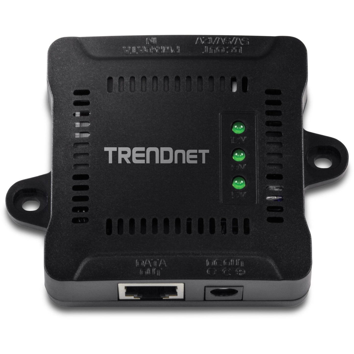 TRENDnet Gigabit PoE Splitter 1 x Gigabit PoE Input Port 1 x Gigabit Output Port Up to 100m (328 ft) Supports 5V 9V 12V Devices 802.3af PoE Compatible PoE Powered Black TPE-104GS