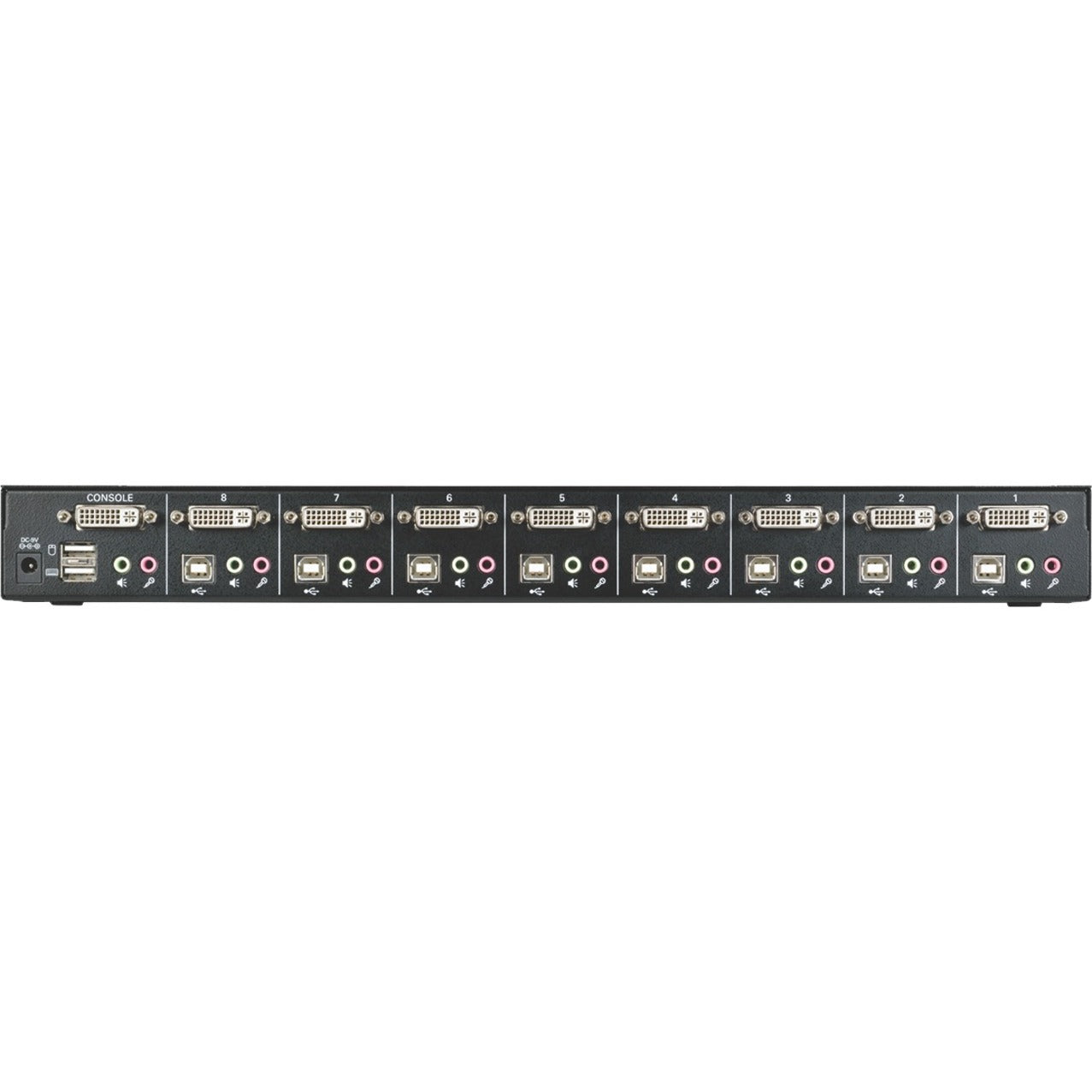 Tripp Lite 8-Port 1U Rack-Mount DVI / USB KVM Switch with Audio and 2-port USB Hub