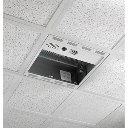 Chief 2" x 2" Suspended Ceiling Storage Box with Column Drop - White