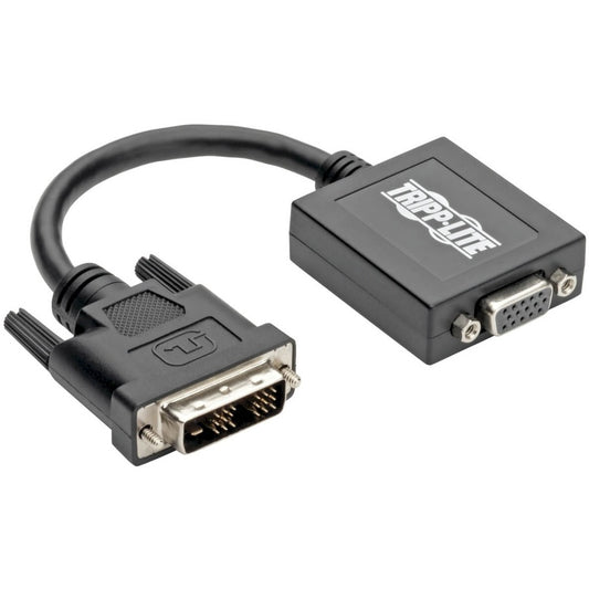 Tripp Lite 6in DVI-D to VGA Adapter Active Converter Cable 6" 1920x1200 - DVI/VGA for Video Device Monitor Projector - 6" - 1 x DVI-D (Single-Link) Male Digital Video - 1 x HD-15 Female VGA 1 x Micro Type B Female USB - Black