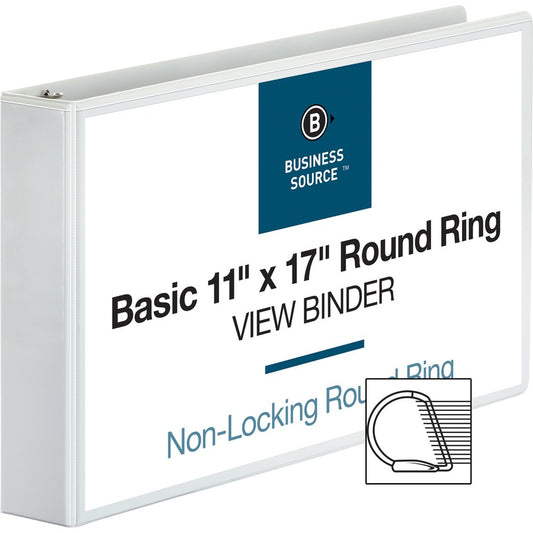 Business Source Tabloid-size Round Ring Reference Binder