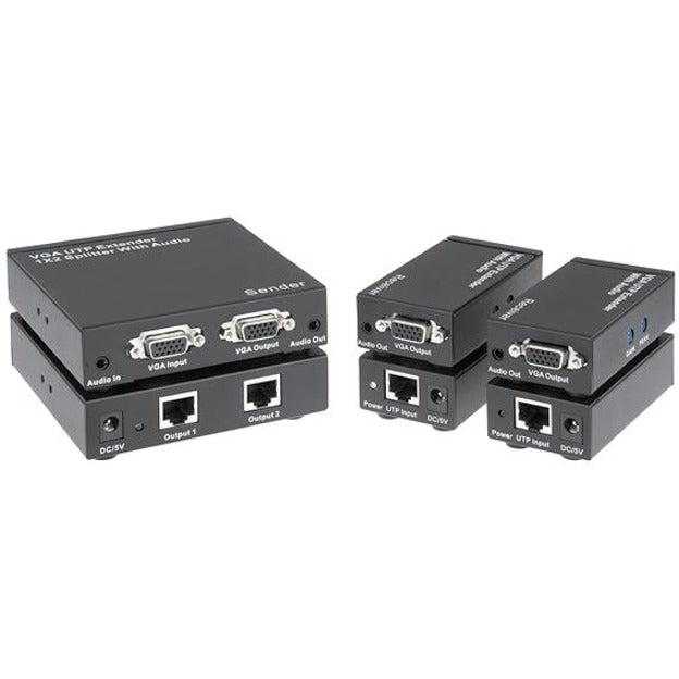 KanexPro VGA 1x2 Extender over CAT5e/6 with Audio up to 1000ft (300m)