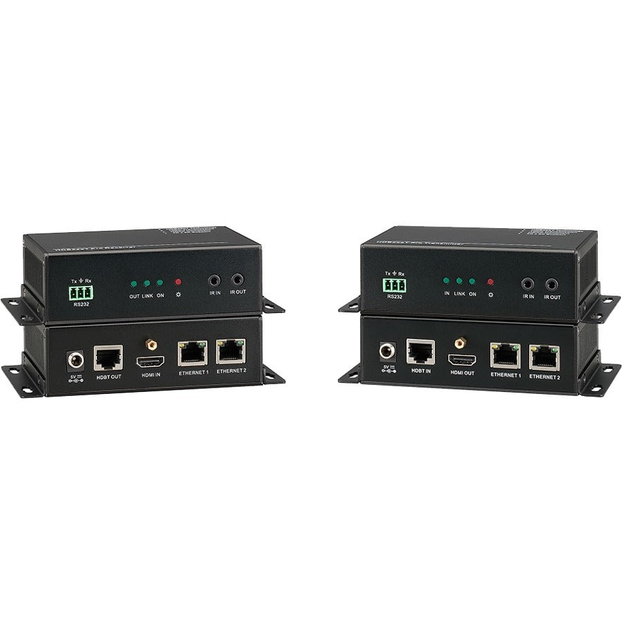 KanexPro 4K HDBaseT 100 Meter HDMI Extender w/ 2-Port Ethernet Switch