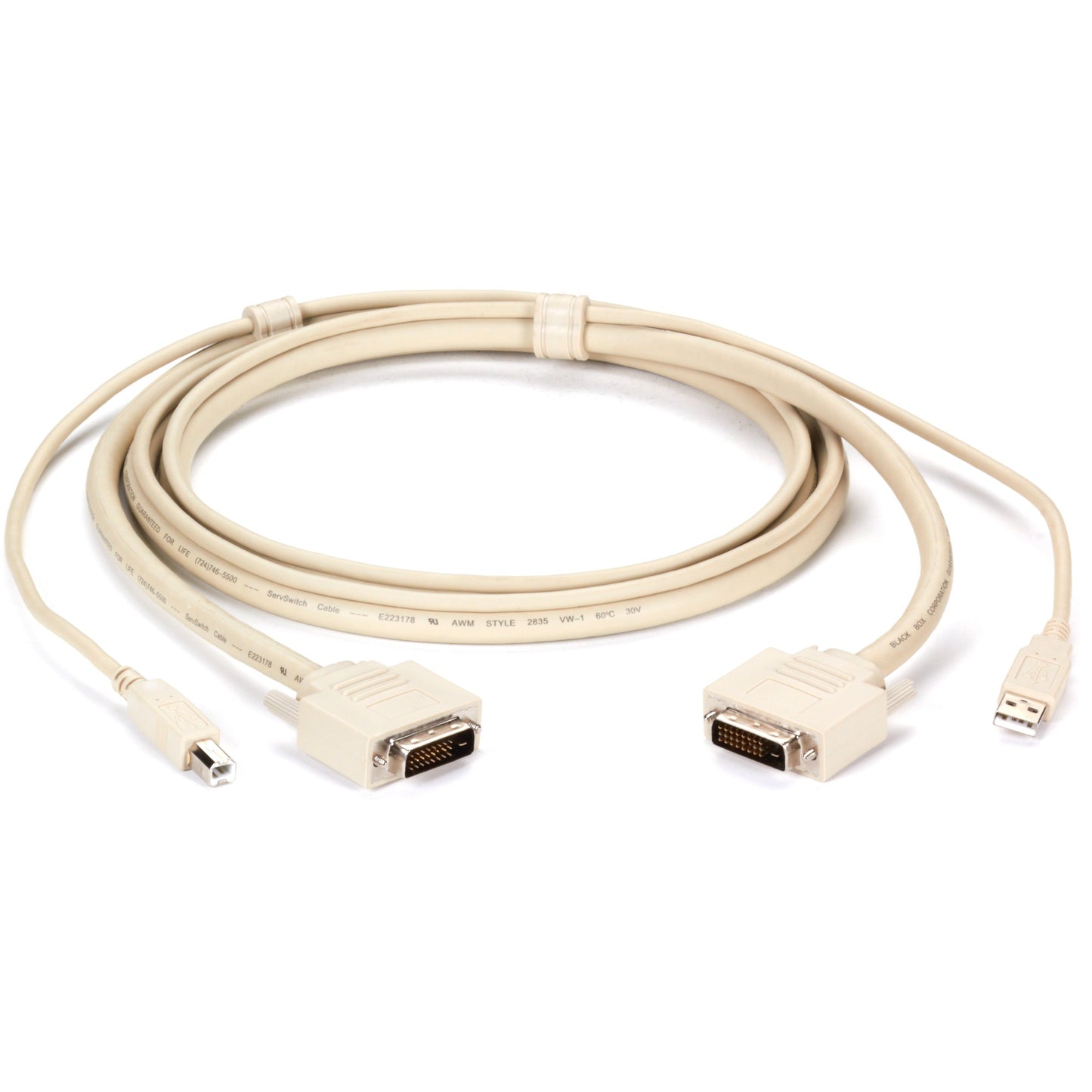 Black Box KVM CPU Cable - DVI-D - USB 6-ft. (1.8-m)