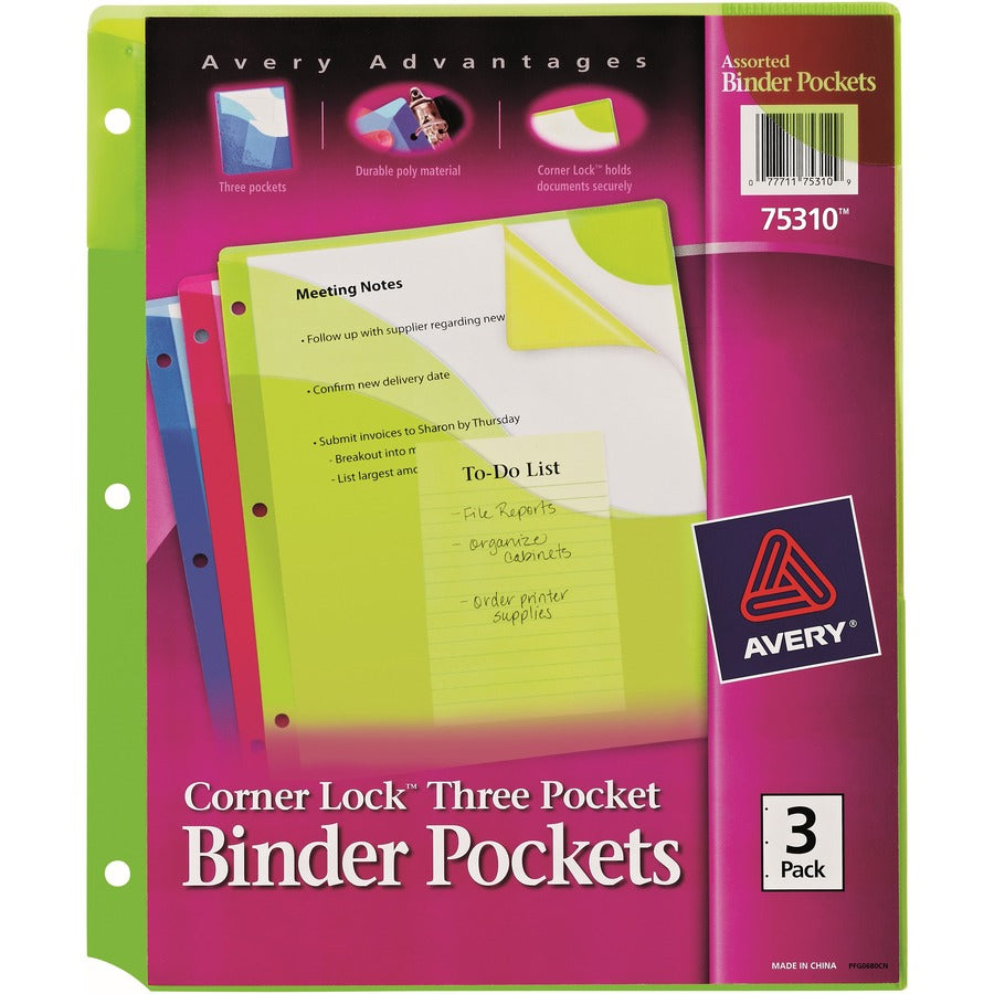 Avery&reg; Corner Lock Binder Pockets