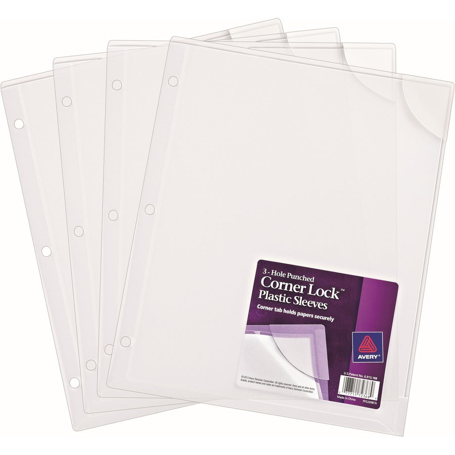 Avery&reg; Corner Lock Plastic Sleeves