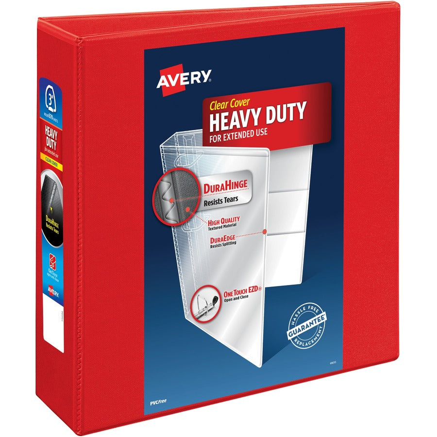 Avery&reg; Heavy-Duty View Red 3" Binder (79325)