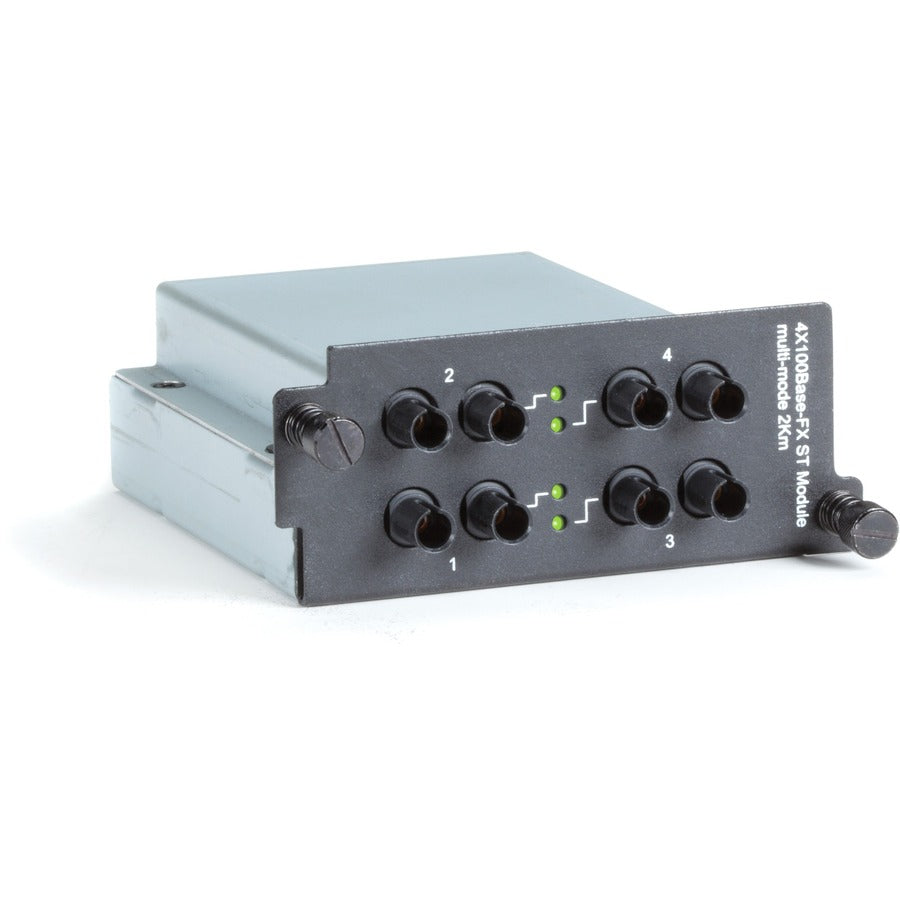 Black Box Fast Ethernet (100-Mbps) Extreme Temperature Switch Module - (4) 100-Mbps Multimode Fiber 1300nm 2km ST