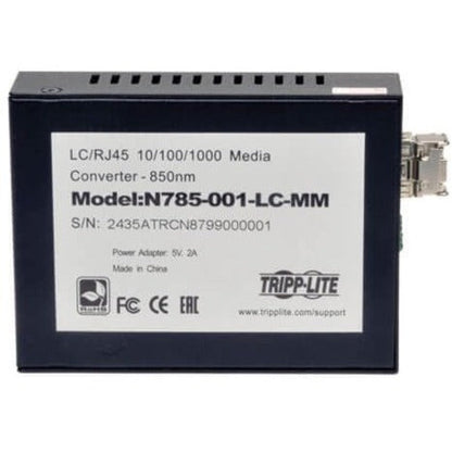 Tripp Lite LC Multimode Fiber Media Converter Gigabit RJ45 10/100/1000 550M 850nm