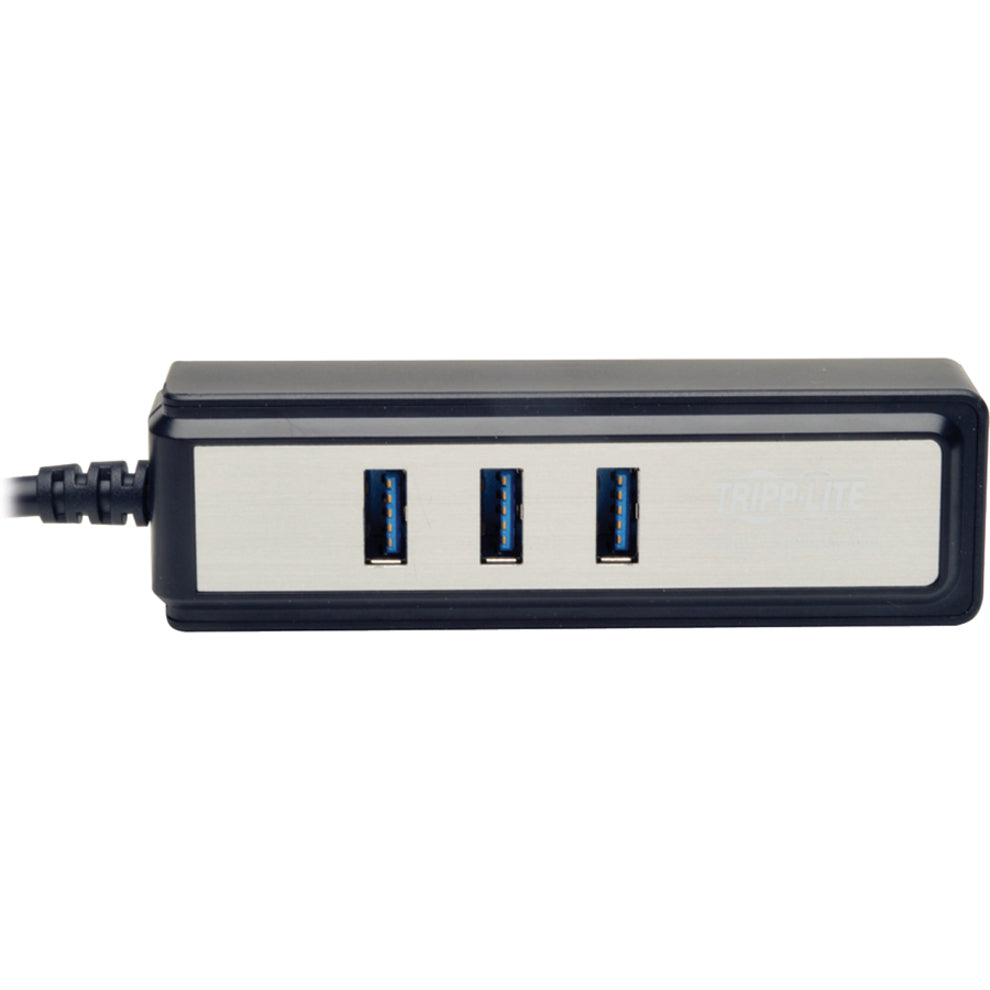 Tripp Lite Portable 4-Port USB 3.0 Superspeed Mini Hub w/ Built In Cable