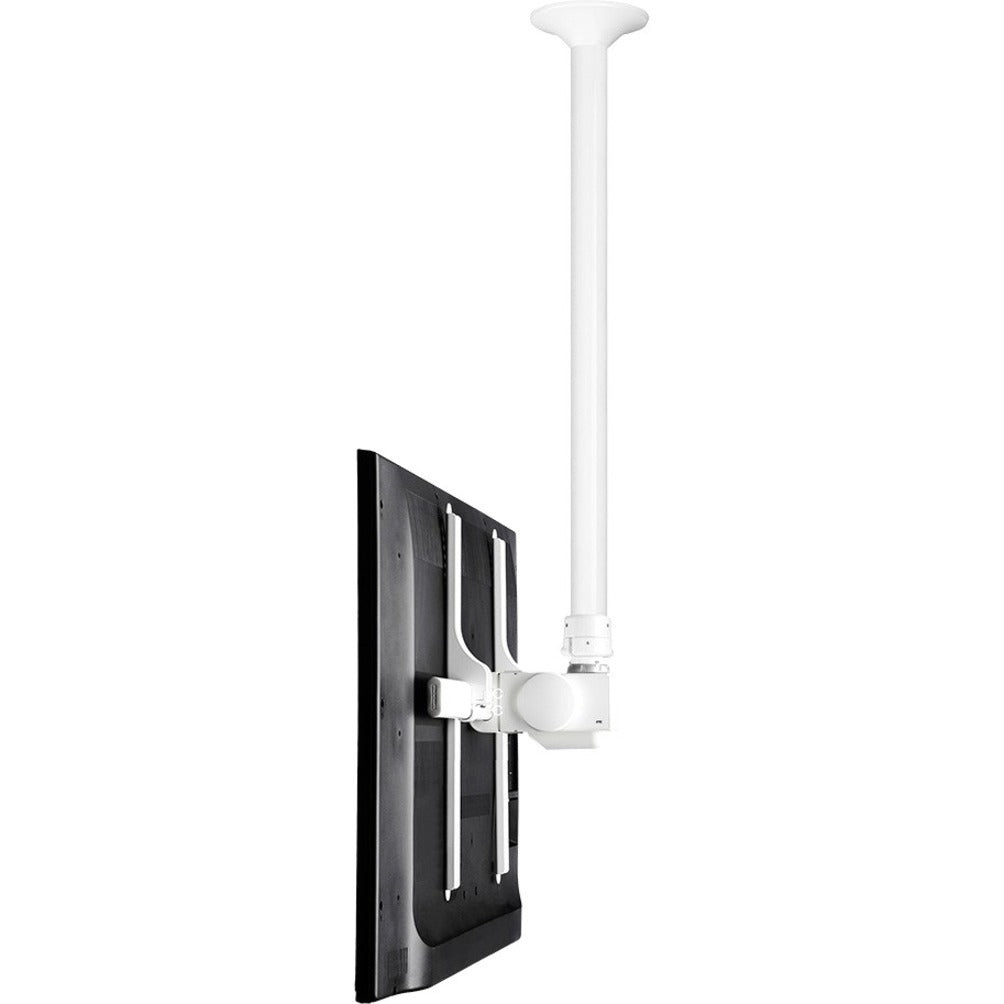 Atdec ceiling mount for large display long pole - Loads up to 143lb - White - Universal VESA up to 800x500