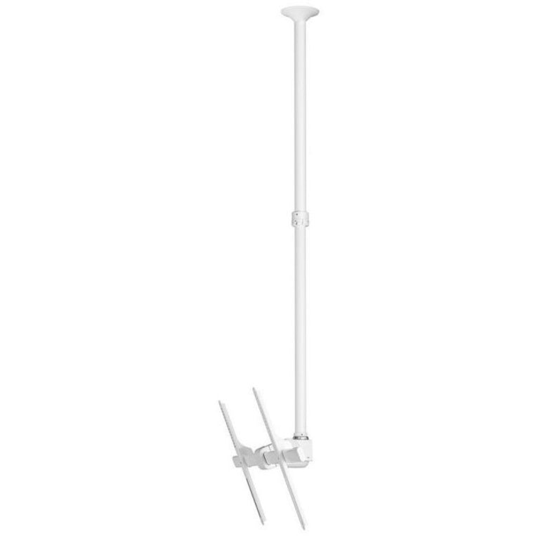 Atdec ceiling mount for large display long pole - Loads up to 143lb - White - Universal VESA up to 800x500