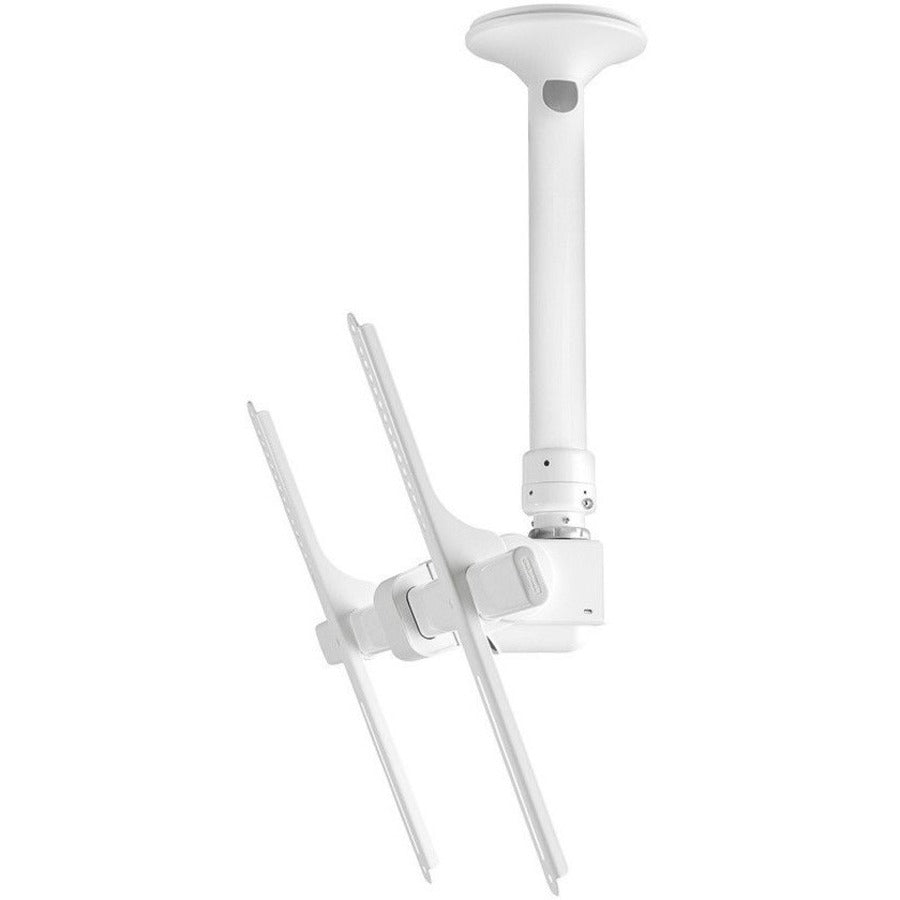 Atdec ceiling mount for large display short pole - Loads up to 143lb - White - Universal VESA up to 800x500