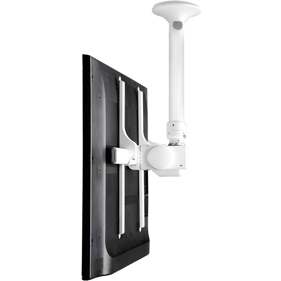 Atdec ceiling mount for large display short pole - Loads up to 143lb - White - Universal VESA up to 800x500