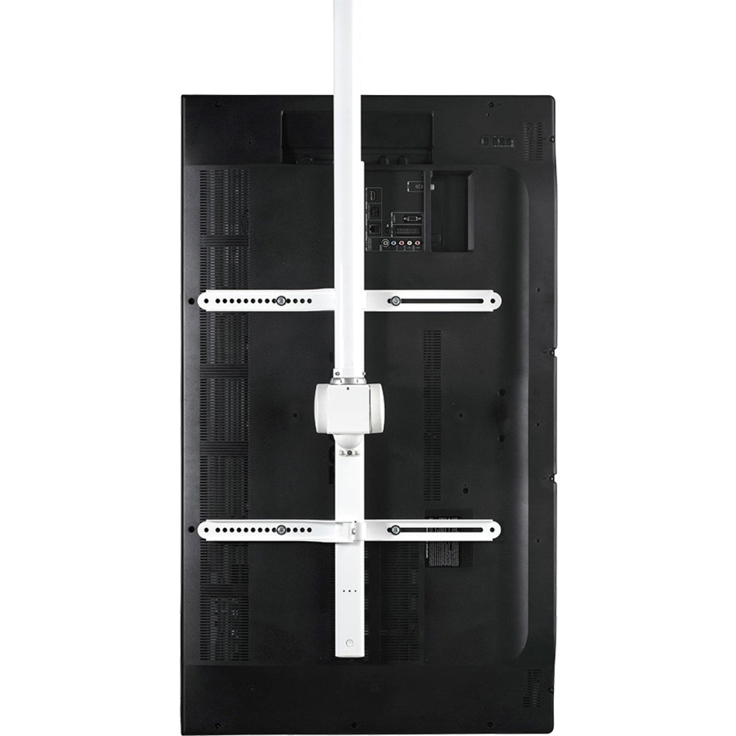Atdec ceiling mount for large display short pole - Loads up to 143lb - White - Universal VESA up to 800x500