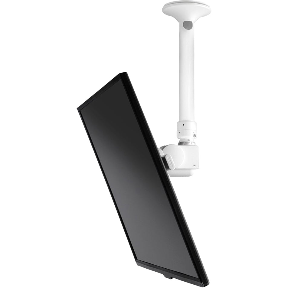 Atdec ceiling mount for large display short pole - Loads up to 143lb - White - Universal VESA up to 800x500