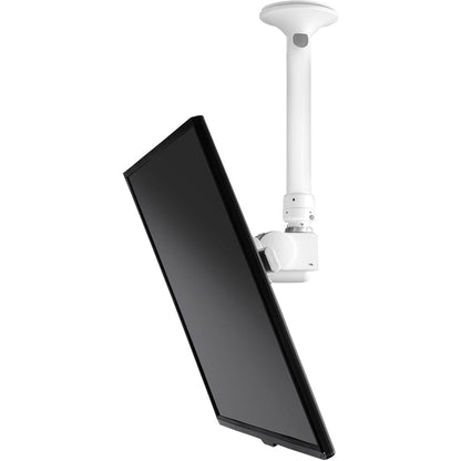 Atdec ceiling mount for large display short pole - Loads up to 143lb - White - Universal VESA up to 800x500