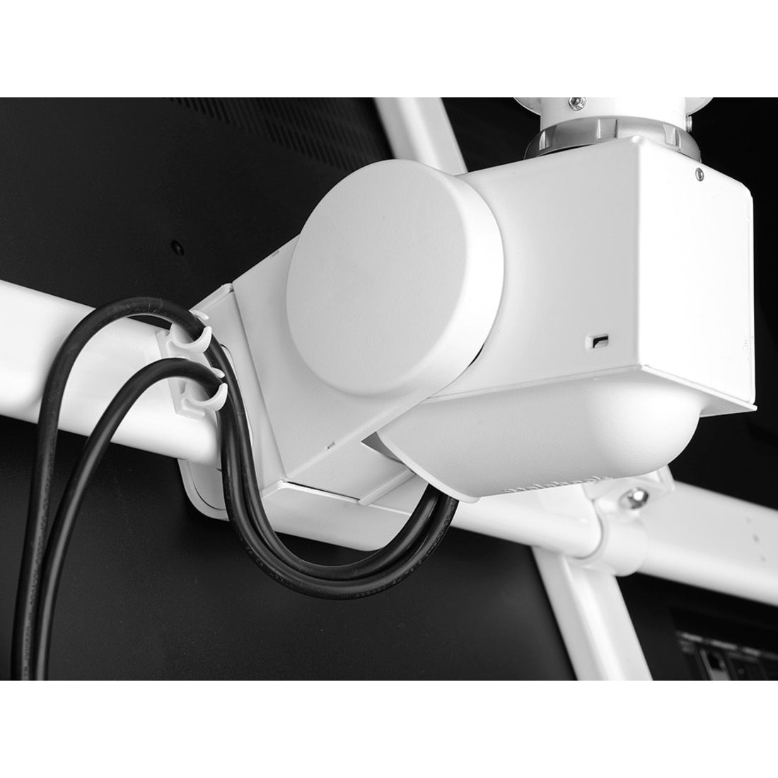 Atdec ceiling mount for large display short pole - Loads up to 143lb - White - Universal VESA up to 800x500