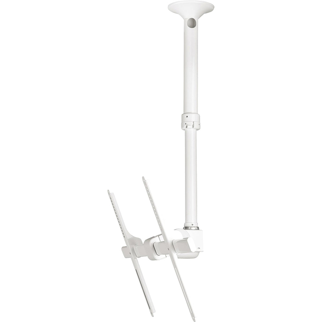 Atdec ceiling mount for large display short pole - Loads up to 143lb - White - Universal VESA up to 800x500