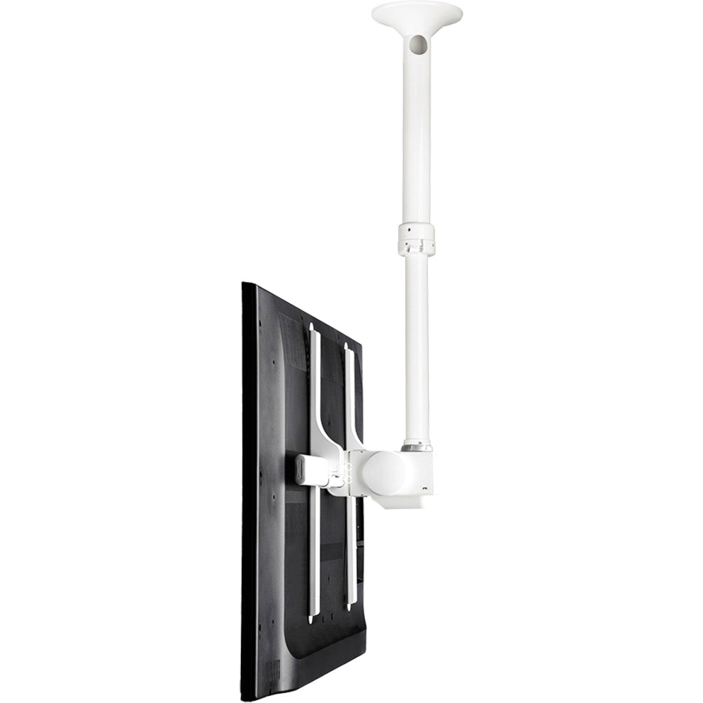 Atdec ceiling mount for large display short pole - Loads up to 143lb - White - Universal VESA up to 800x500