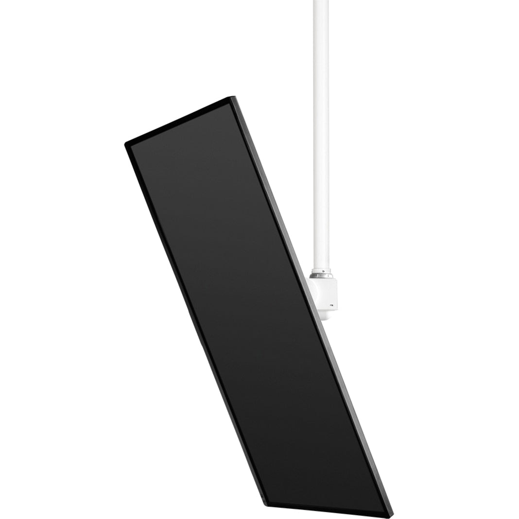 Atdec ceiling mount for large display short pole - Loads up to 143lb - White - Universal VESA up to 800x500
