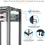 StarTech.com 4-Post 25U Mobile Open Frame Server Rack 19in Network Rack with Casters Rolling Rack for Computer/AV/Data/IT Equipment