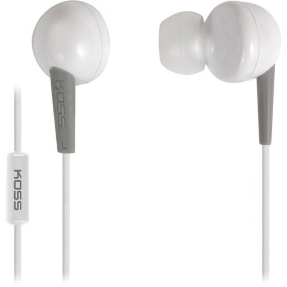 WHITE EARBUD WITH MICROPHONE   