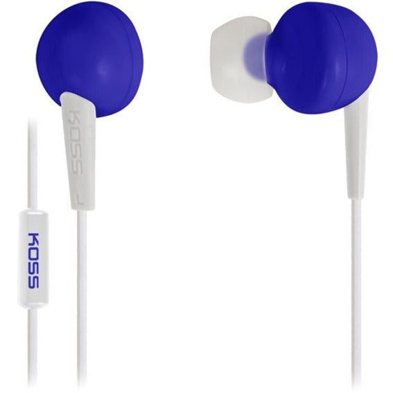 BLUE EARBUD WITH MICROPHONE    