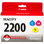 Canon PGI-2200 CMY Original Inkjet Ink Cartridge - Yellow Cyan Magenta - 3 Pack