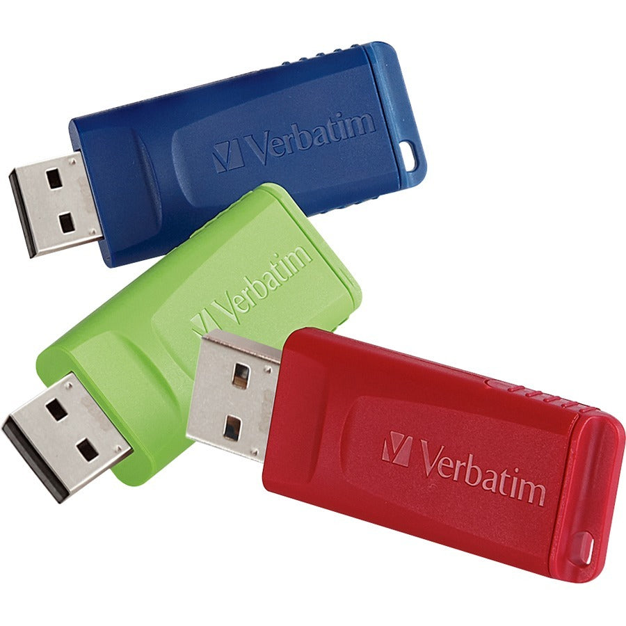 8GB Store 'n' Go&reg; USB Flash Drive - 3pk - Red Green Blue