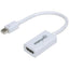 Manhattan Mini DisplayPort 1.2 to HDMI Adapter Cable 1080p@60Hz 17cm Male to Female White Lifetime Warranty Blister