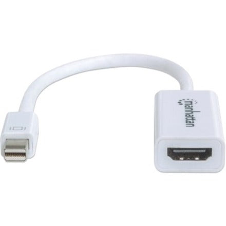 Manhattan Mini DisplayPort 1.2 to HDMI Adapter Cable 1080p@60Hz 17cm Male to Female White Lifetime Warranty Blister