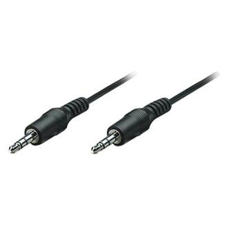 Manhattan 3.5 mm Stereo Male to Male Audio Cable 6 ft Black
