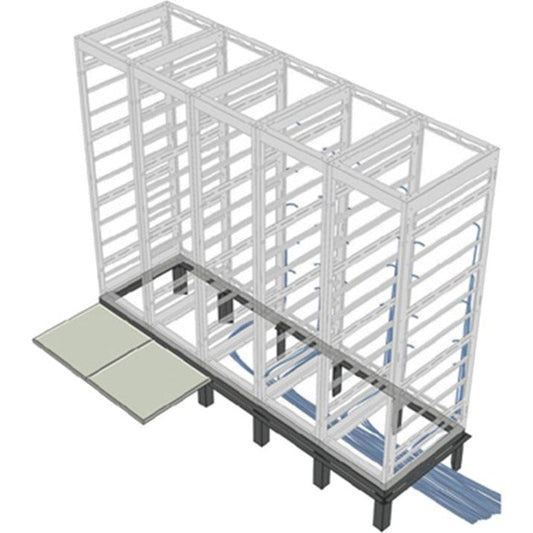 Middle Atlantic 3 Bay Riser Base for 42 Inch Deep for SNE Racks 24 Inches Wide Racks