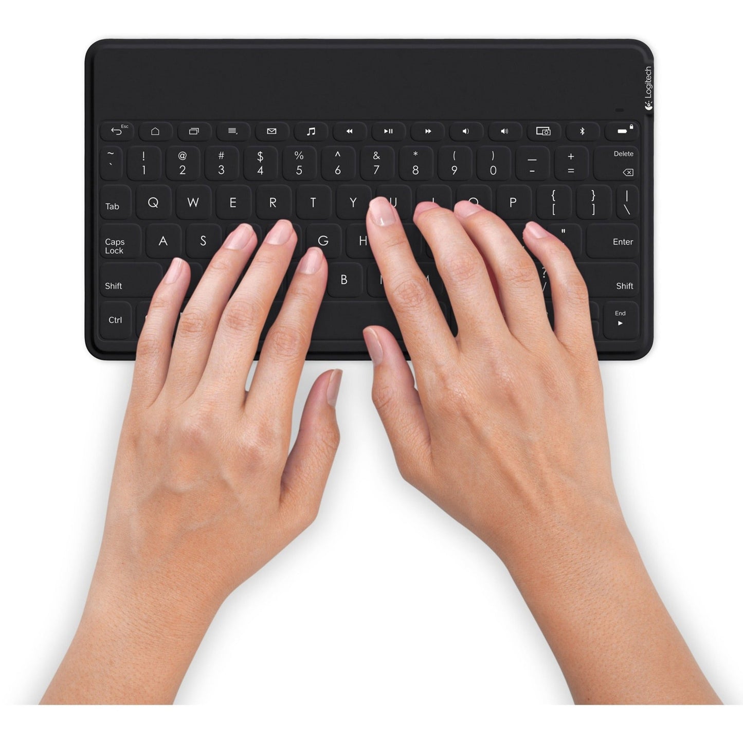 Keys-To-Go Super-Slim and Super-Light Bluetooth Keyboard for iPhone iPad and Apple TV - Black