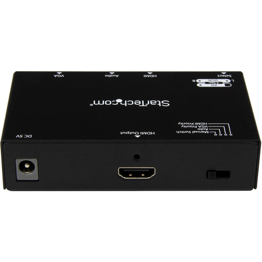 StarTech.com 2x1 HDMI + VGA to HDMI Converter Switch w/ Automatic and Priority Switching &acirc;&euro;" 1080p